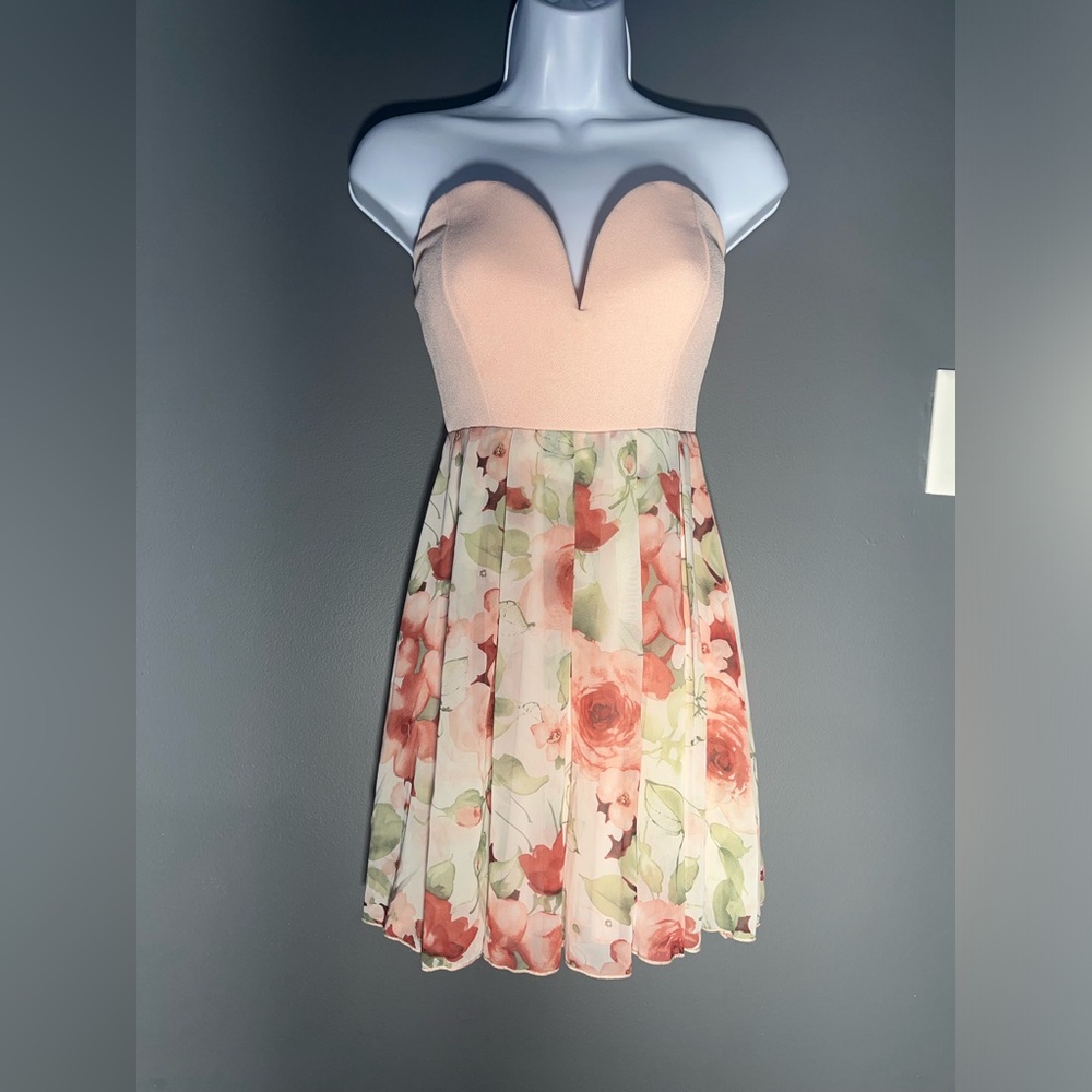 Pink floral dress